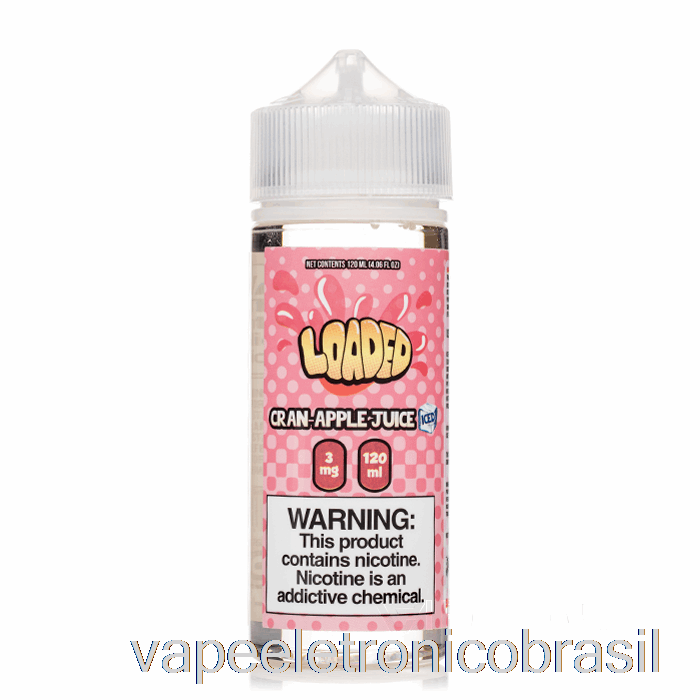 Vape Eletrônico Iced Cran Apple - E-líquido Carregado - Implacável - 120ml 6mg